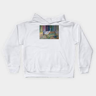 Crane and swamp Kids Hoodie